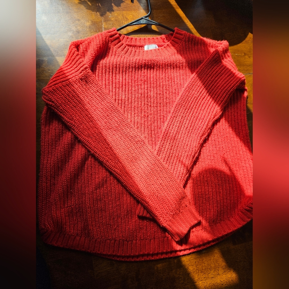 SO Vibrant Red Crewneck Sweater